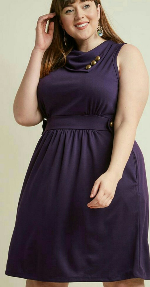Coach Tour A Line Purple Dress